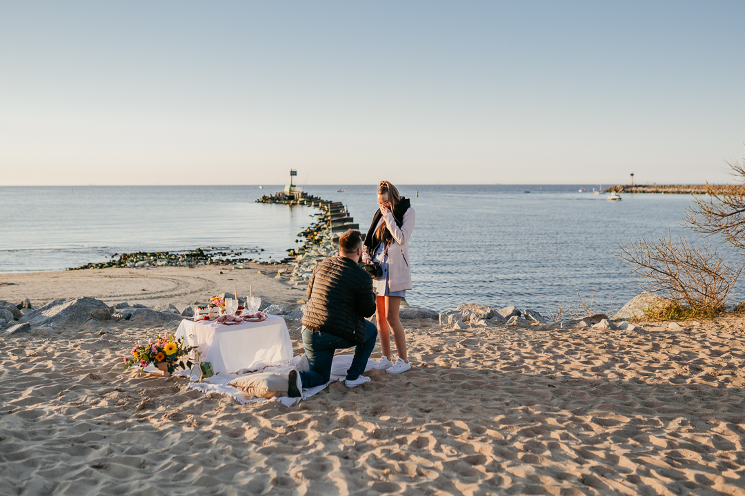 Fotograf na zaręczyny nad morzem